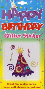 Birthday Party Hat Glitter Tattoo
